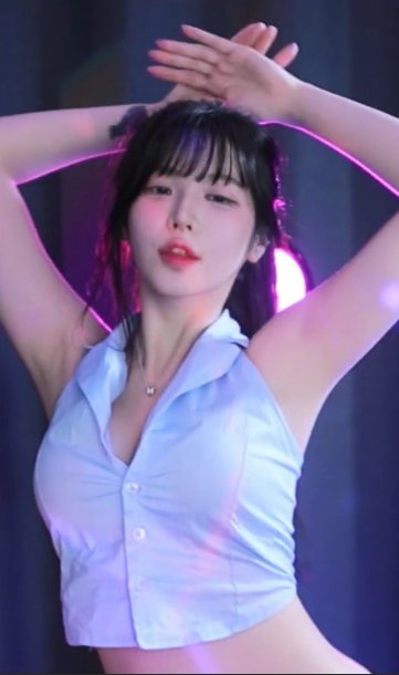 韩国BJ tildaaa 蒂尔达 浅蓝丝绸衬衫性感热舞 - 私房ACG - sifacg.com