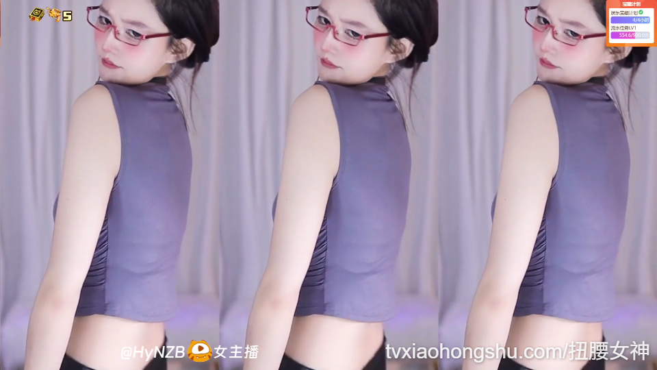 主播_周诗淇 紫色高领露脐背心 小蛮腰杀 - 私房ACG - sifacg.com