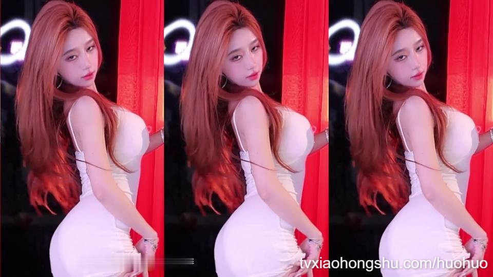主播VIKI，火红长发性感白裙翘臀热舞 - 私房ACG - sifangacg.com