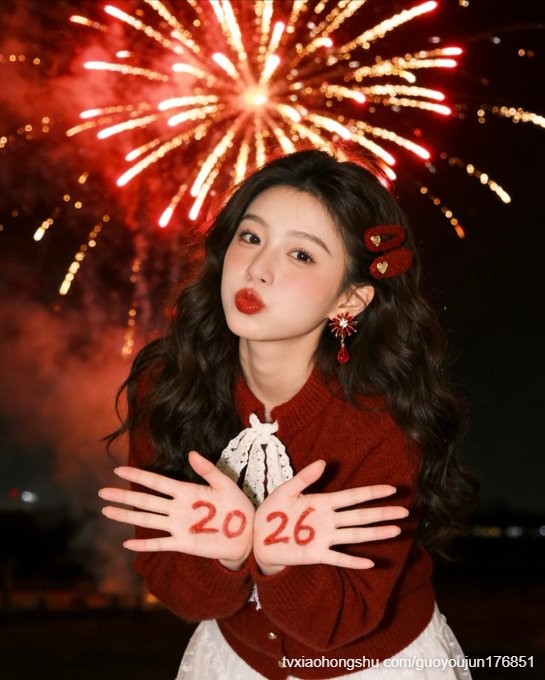 烟花下的新年祝福，2026，新年快乐，万事如意！ - 私房ACG - sifacg.com