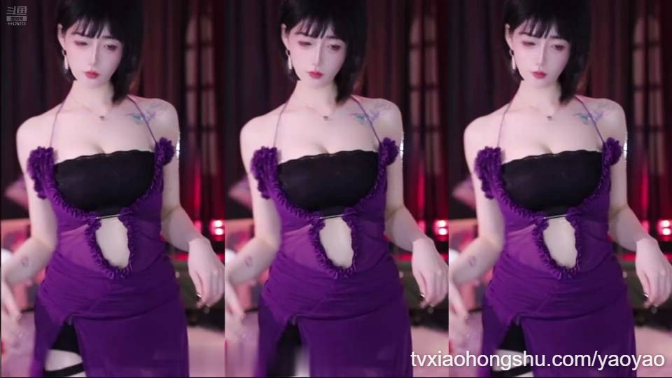 颜值主播#小橘奈 紫色镂空露胸魅惑性感 - 私房ACG - sifacg.com